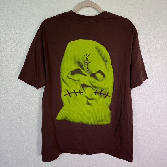 Cactus Jack JackBoys 2 Shirt Mens Large Travis Scott Ski Mask Brown A2 Merch Tee - Picture 2 of 9
